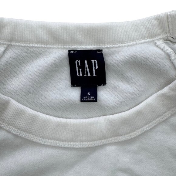 Gap Sweatshirt White Women’s Small - Picture 2 of 7